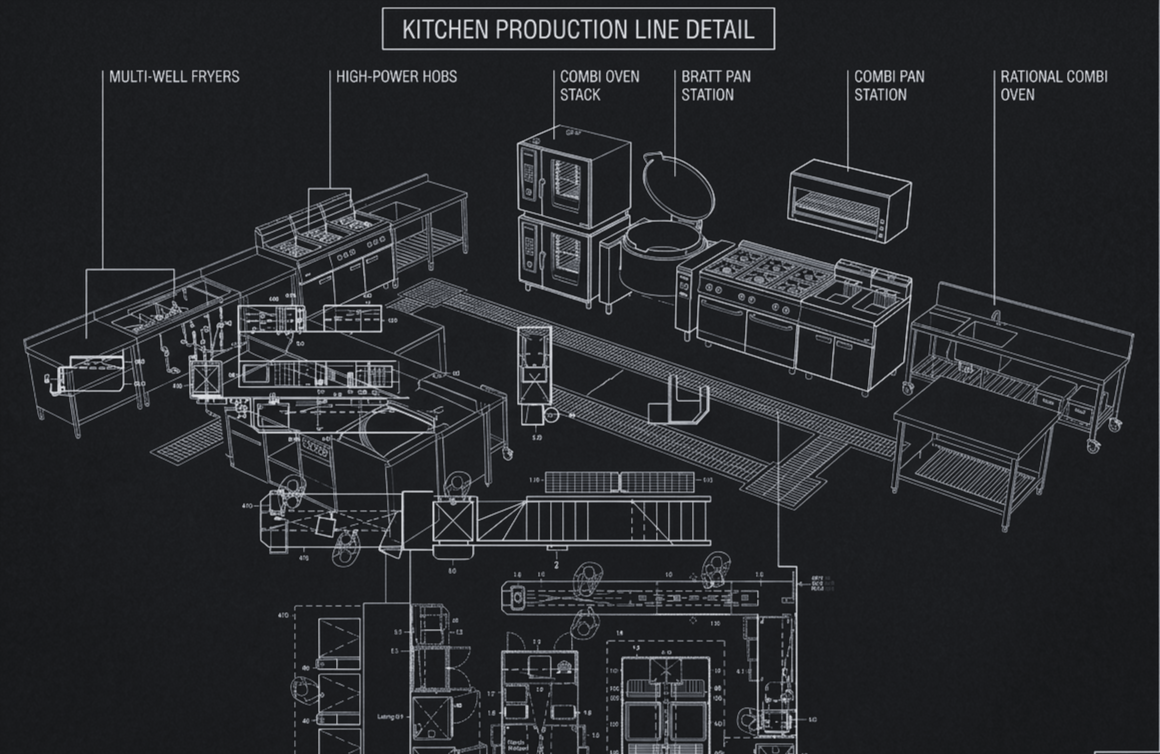 Industrial Kitchen Design — Pakistan, primary project view
